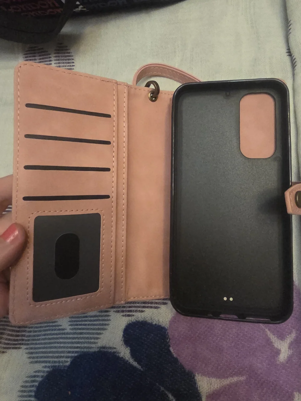 Blush Pink Wristlet Wallet for phone